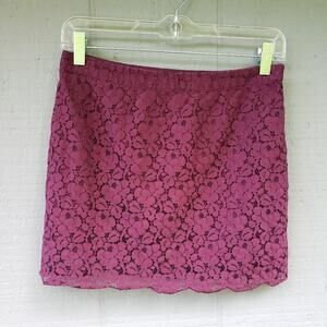 Talula Scalloped Edge Lace Overlay Mini Skirt 2